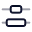 Distributeverticalcenter icon with twotone rounded style