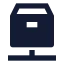 Distribution icon with solid sharp style