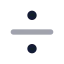 Divide icon with bulk rounded style