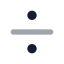 Divide icon with bulk rounded style