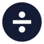 Dividesigncircle icon with solid sharp style