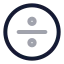 Dividesigncircle icon with twotone rounded style