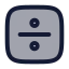 Dividesignsquare icon with duotone rounded style