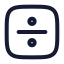 Dividesignsquare icon with stroke rounded style
