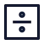 Dividesignsquare icon with stroke sharp style