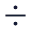 Divide icon with stroke sharp style