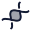 Dna icon with duotone rounded style