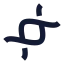 Dna icon with solid sharp style