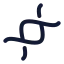 Dna icon with stroke rounded style