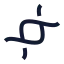 Dna icon with stroke sharp style