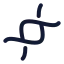 Dna icon with stroke standard style