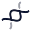 Dna icon with twotone rounded style