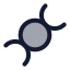 Dna icon with duotone rounded style