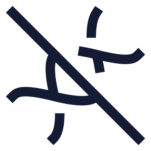 Dna Off Icon in Stroke Sharp style