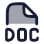 Doc icon with duotone rounded style