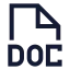Doc icon with stroke sharp style