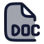 Doc icon with duotone rounded style