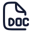 Doc icon with stroke rounded style