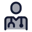 Doctor icon with duotone standard style