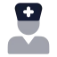 Doctor icon with bulk rounded style