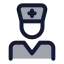 Doctor icon with duotone standard style