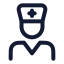 Doctor icon with stroke rounded style