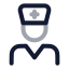 Doctor icon with twotone rounded style