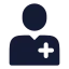 Doctor icon with solid rounded style