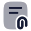 Documentattachment icon with bulk rounded style