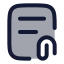 Documentattachment icon with duotone rounded style