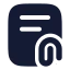 Documentattachment icon with solid rounded style