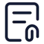 Documentattachment icon with stroke standard style