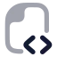 Documentcode icon with bulk rounded style