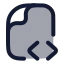 Documentcode icon with duotone rounded style