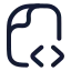 Documentcode icon with stroke rounded style