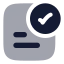 Documentvalidation icon with bulk rounded style
