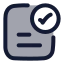 Documentvalidation icon with duotone rounded style