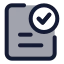 Documentvalidation icon with duotone standard style