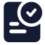Documentvalidation icon with solid standard style
