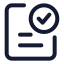 Documentvalidation icon with stroke standard style