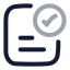 Documentvalidation icon with twotone rounded style