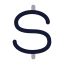 Dollar icon with twotone rounded style