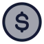 Dollarcircle icon with duotone rounded style