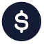 Dollarcircle icon with solid standard style
