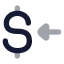 Dollarreceive icon with bulk rounded style
