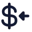 Dollarreceive icon with solid standard style