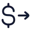 Dollarsend icon with duotone rounded style