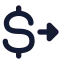 Dollarsend icon with solid standard style