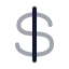 Dollarsign icon with duotone rounded style