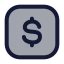 Dollarsquare icon with duotone rounded style